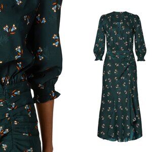 Veronica Beard Green Floral Dress